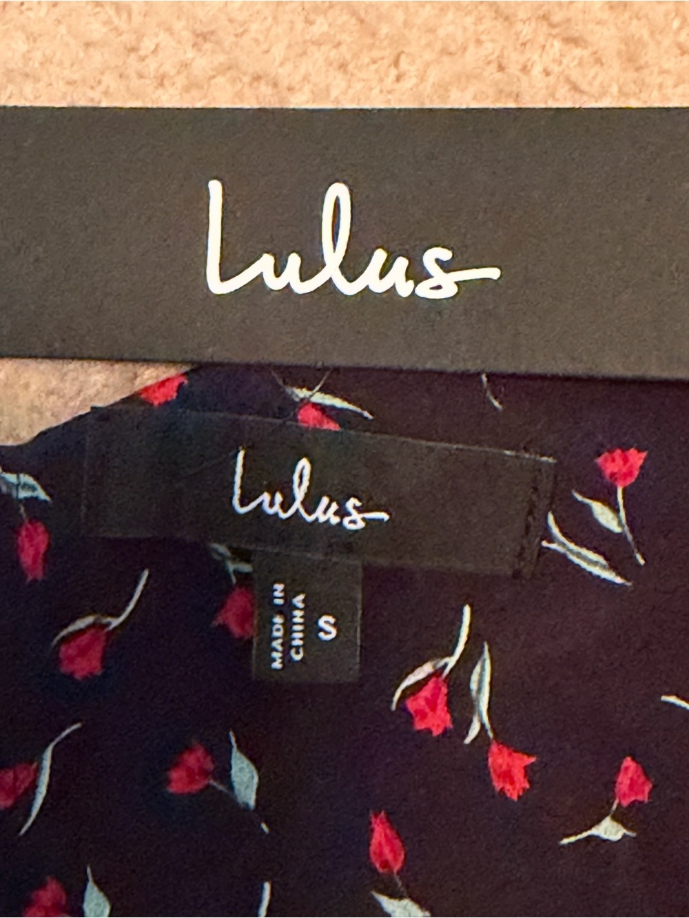 Lulus Compelling Flirt Black Floral Lace-Up Puff Sleeve Midi Dress Size S NWT - Picture 9 of 11